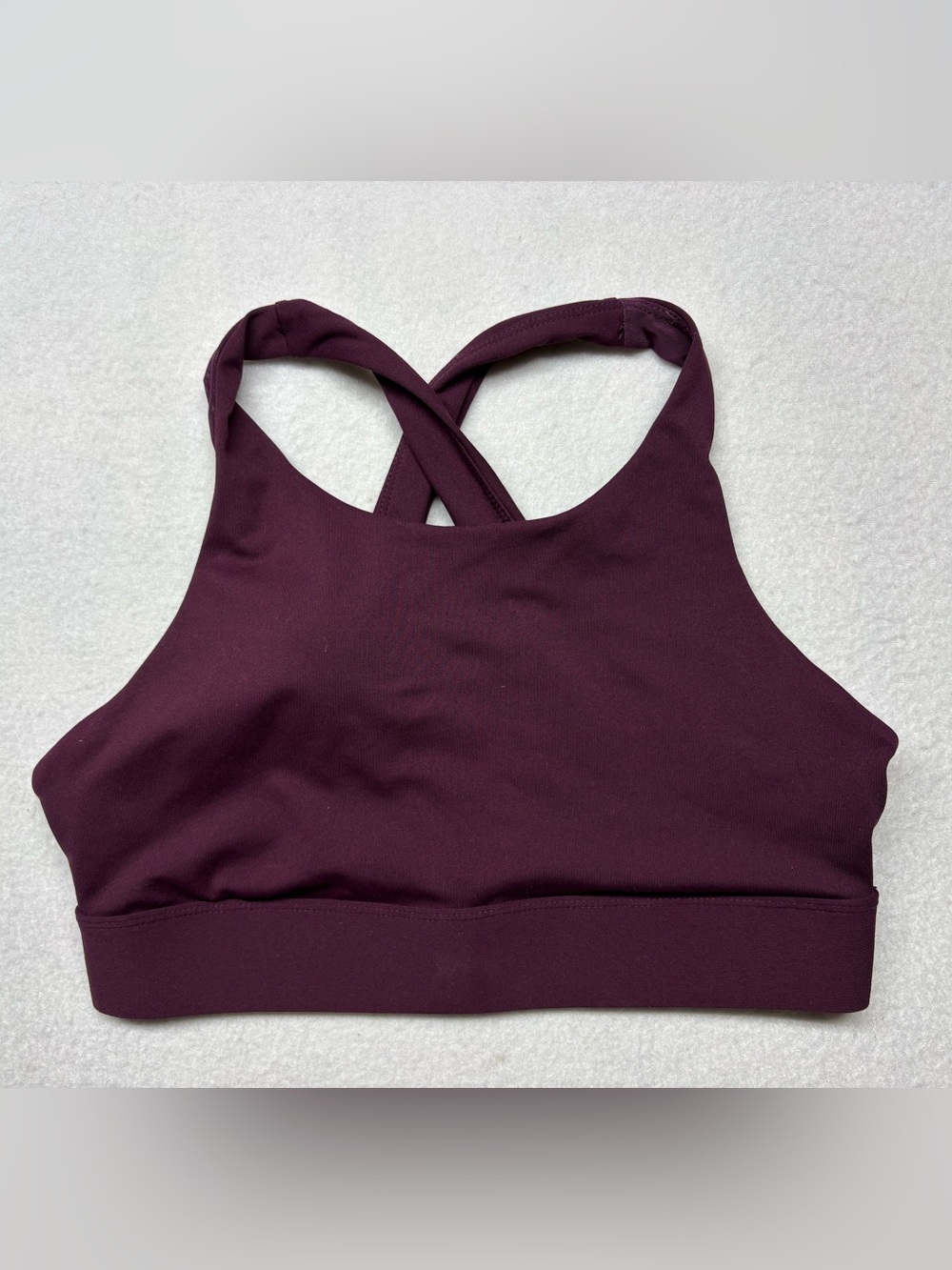 Fabletics Womens Sports Bras- Blare Cross Back/No Bounce- Size Medium Plum